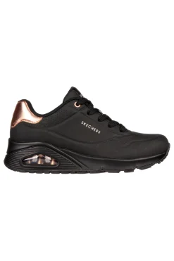 Sneakers total black con dettagli oro Skechers Uno Golden Air