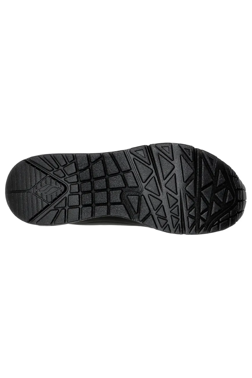 Sneakers total black con dettagli oro Skechers Uno Golden Air