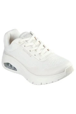 Sneakers Vegan Bianche con Platform Skechers Uno Flex - Spring On Air