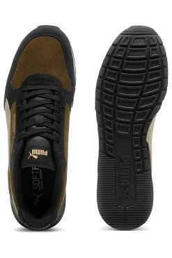 Sneakers verde oliva e nere inserti in pelle Puma ST Runner V4 SD