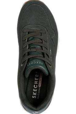 Sneakers verde oliva in suede con suola alta Skechers Uno Rugged Chillproof