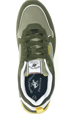 Sneakers verdi con dettagli gialli Beverly Hills Polo Club Dylan Mix
