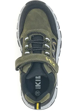 Sneakers verdi con dettagli neri e gialli Pitt kids 124