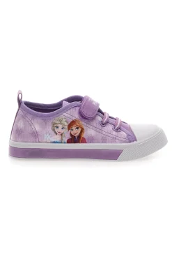 Sneakers Viola Con Luci e Strappo in Velcro Frozen D11542M