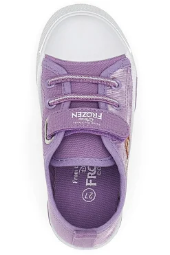 Sneakers Viola Con Luci e Strappo in Velcro Frozen D11542M