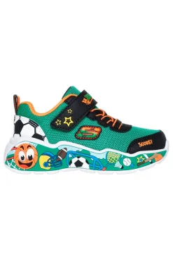 Sneaker Verde e Arancione con strap e grafica laterale Skechers Play Scene