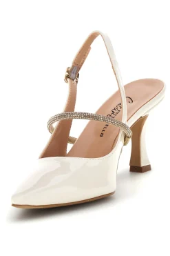 Spitze beige Pumps mit Riemen Pittarello couture 8330