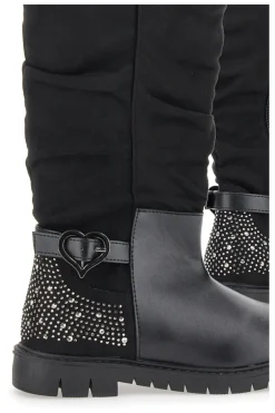 Stiefel Grazie 13890 Schwarz mit Strasssteinen