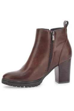 Stivaletti Ankle Boots Marroni Con Tacco 8 cm CAFE' COST 16807213