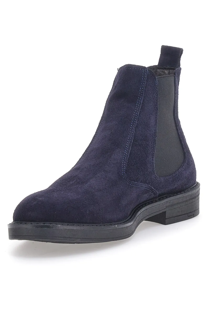 Stivaletti Beatles Blu in Pelle Scamosciata Longford 09