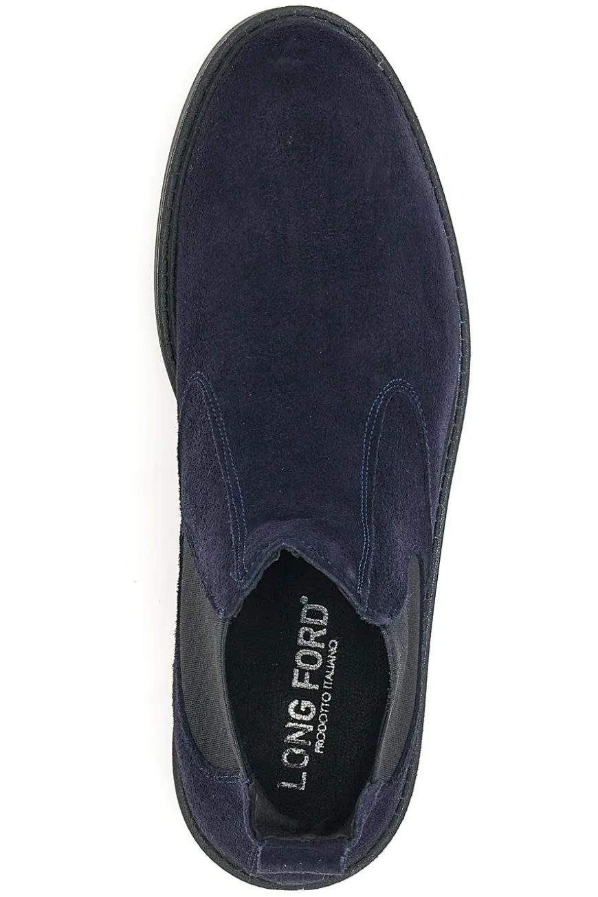 Stivaletti Beatles Blu in Pelle Scamosciata Longford 09