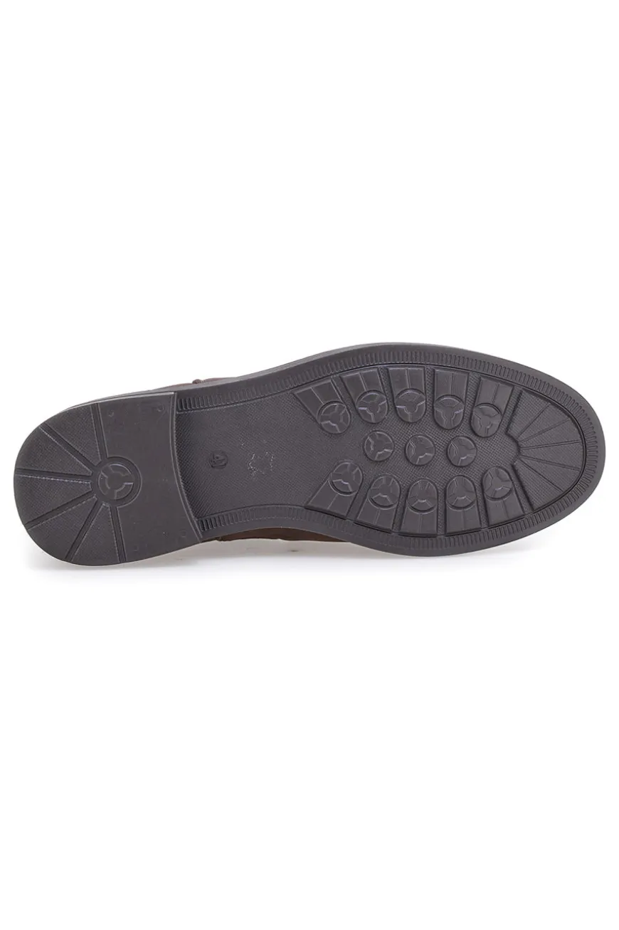 Stivaletti beatles marroni effetto spazzolato con elastici Johes land 180141