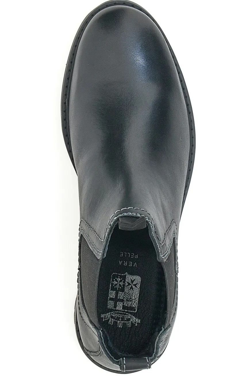 Stivaletti Beatles Neri In Vera Pelle Marina Militare 1424
