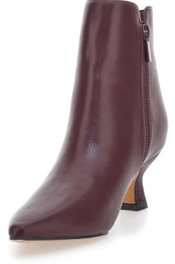 Stivaletti bordeaux con tacco a rocchetto Mon dieu BZD200Q5