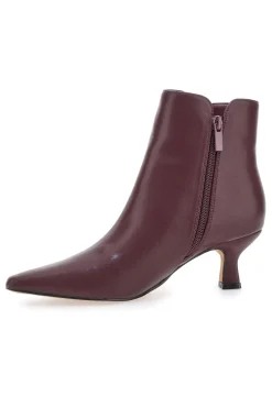 Stivaletti bordeaux con tacco a rocchetto Mon dieu BZD200Q5