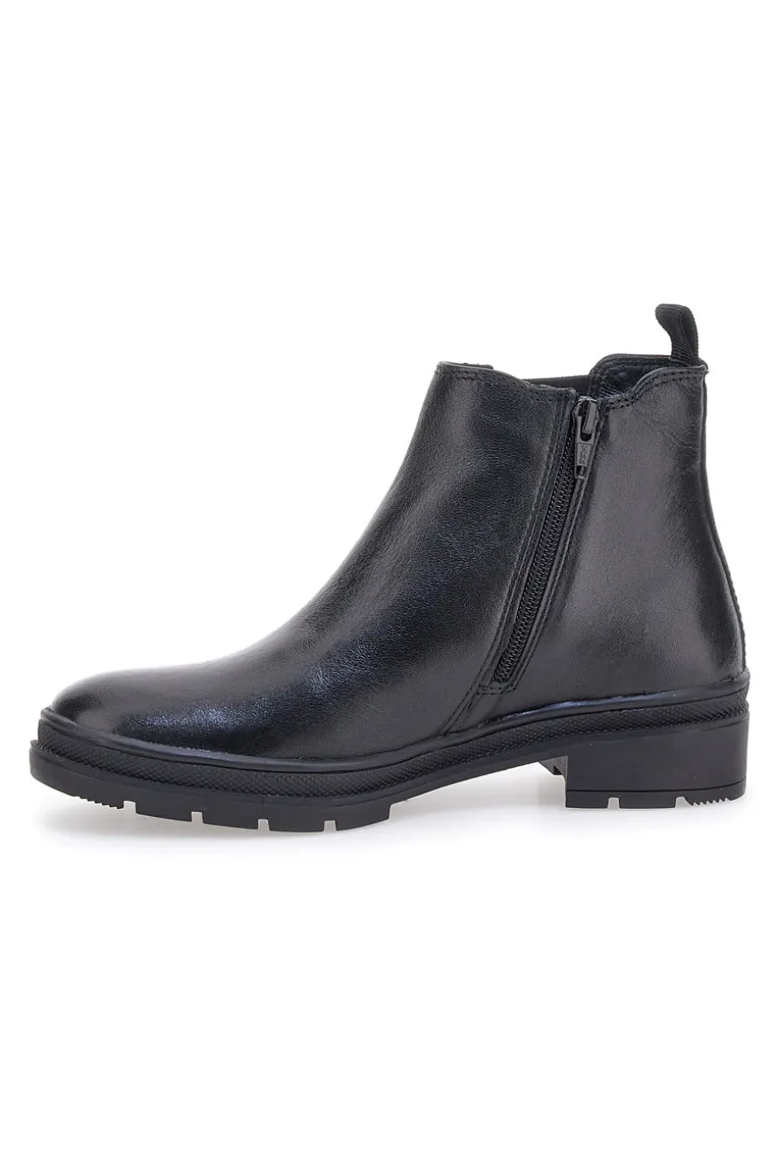 Stivaletti Chelsea neri in vera pelle PRIMA RIGA 602