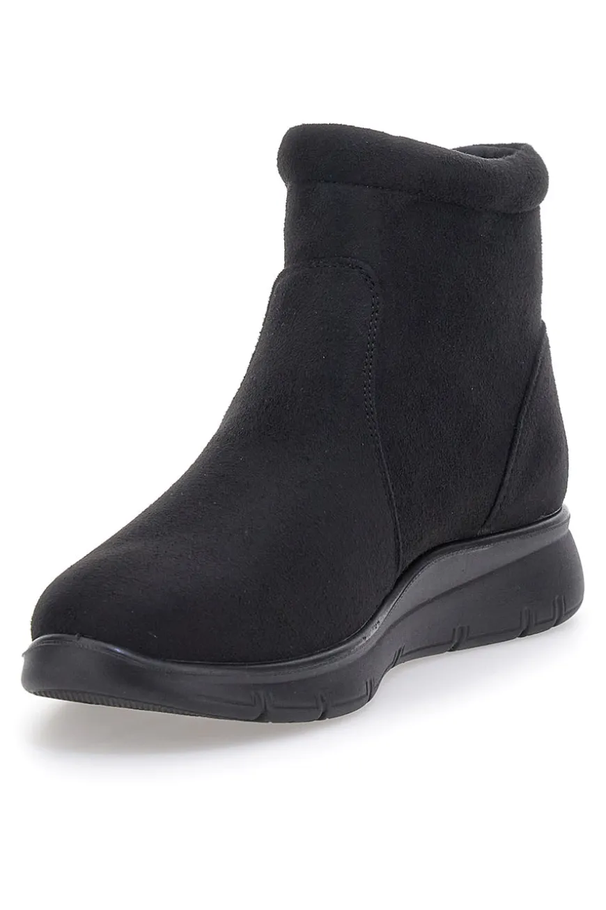 Stivaletti neri comfort con zip laterale e soletta morbida Plocadi MINA2700
