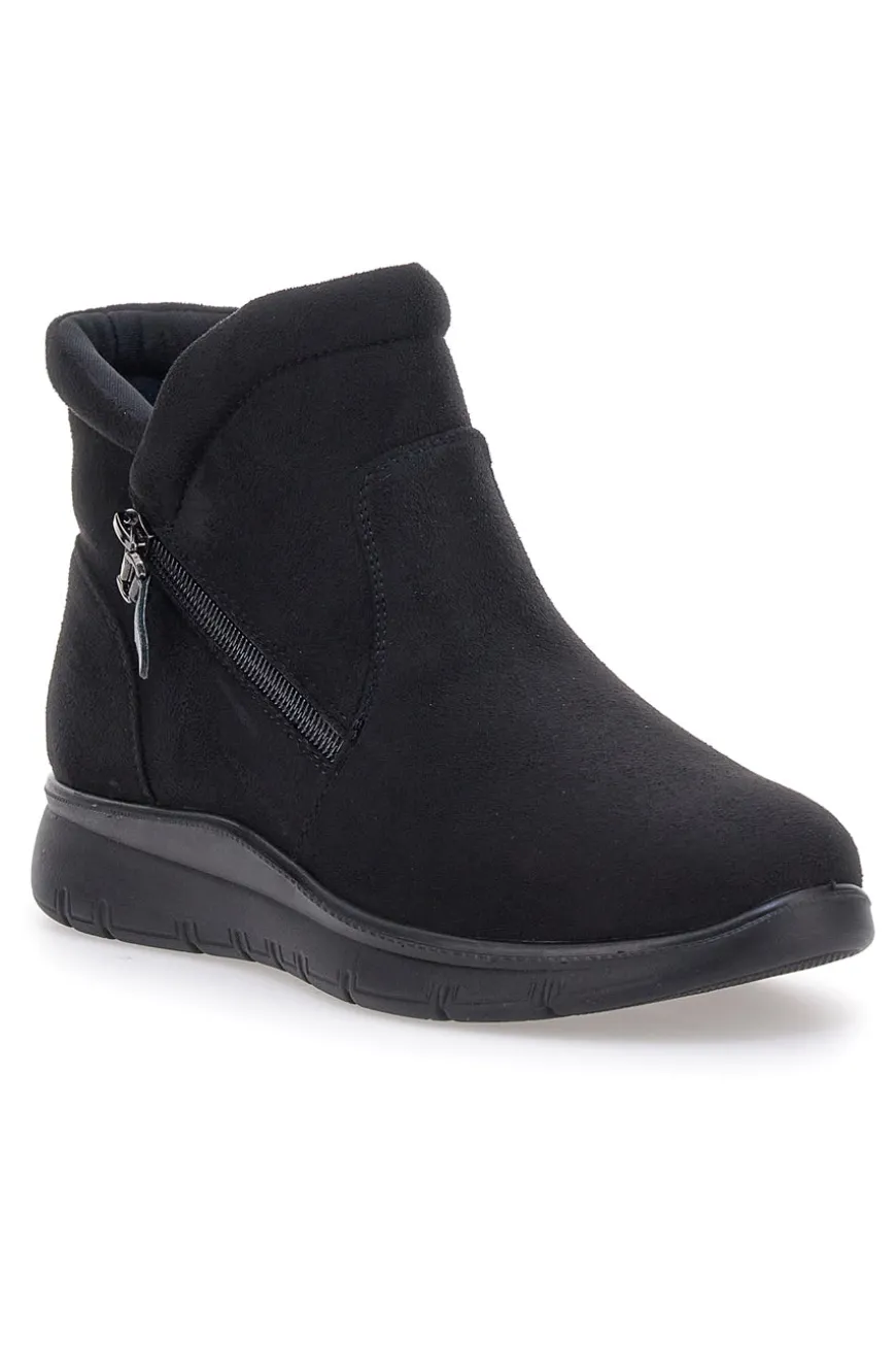 Stivaletti neri comfort con zip laterale e soletta morbida Plocadi MINA2700