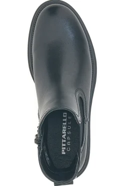 Stivaletti neri con anello decorativo e suola carrarmato Pittarello capsule BT23059066A