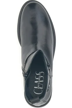 Stivaletti neri in pelle con morsetto Pittarello Class 849240