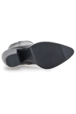 Stivaletti neri in vera pelle con tacco alto squadrato Pittarello glam 6326400
