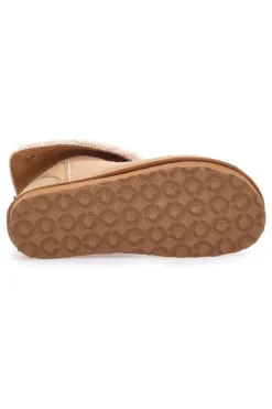 Stivaletti pantofola beige con risvolto in pelo e interno caldo Inblu 23 FX