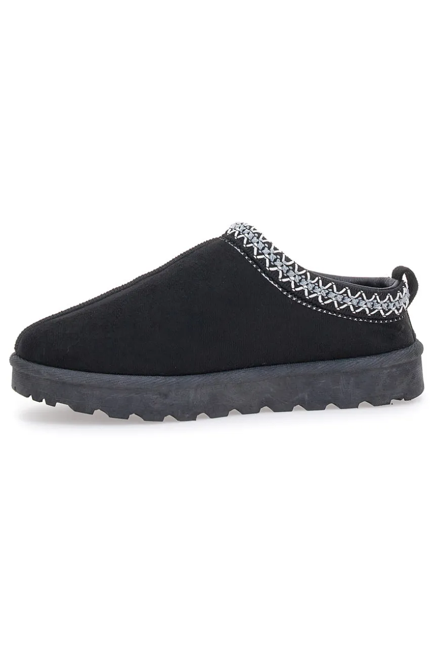 Stivaletti Pantofole con Pelo Nere Pittarello Love 1859