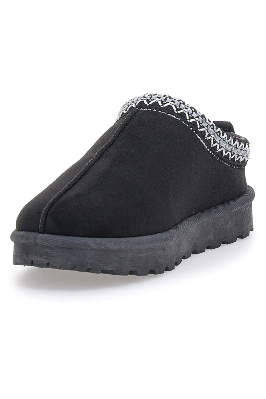 Stivaletti Pantofole con Pelo Nere Pittarello Love 1859