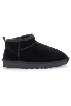 Stivaletti Pantofole neri con pelo effetto scamosciato Mon Dieu L1200