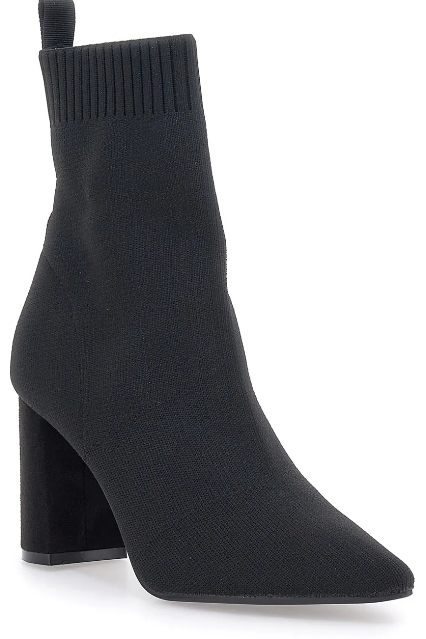 Stivaletti Socks Neri a Punta con Tacco Alto The First 484