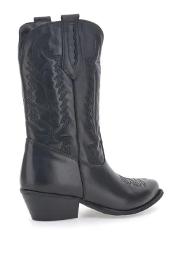 Stivaletti Texani Neri Con Tomaia Ricamata Made in Italy PITTARELLO LOVE TEX4090