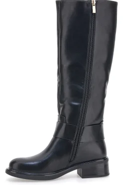 Stivali neri con fibbia dorata Le Havre Paris KSLTZ3036