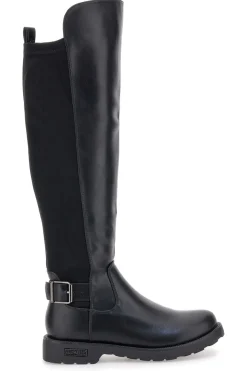 Stivali neri con fibbia laterale e fascia elastica ME & ME 3003