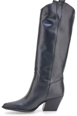 Stivali neri in vera pelle stile texano Pittarello love TEX902
