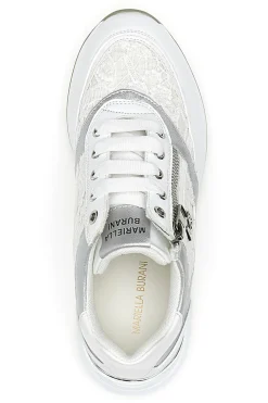 Stringate Bianche con Platform e Decorazioni Ricamate MARIELLA BURANI 51051