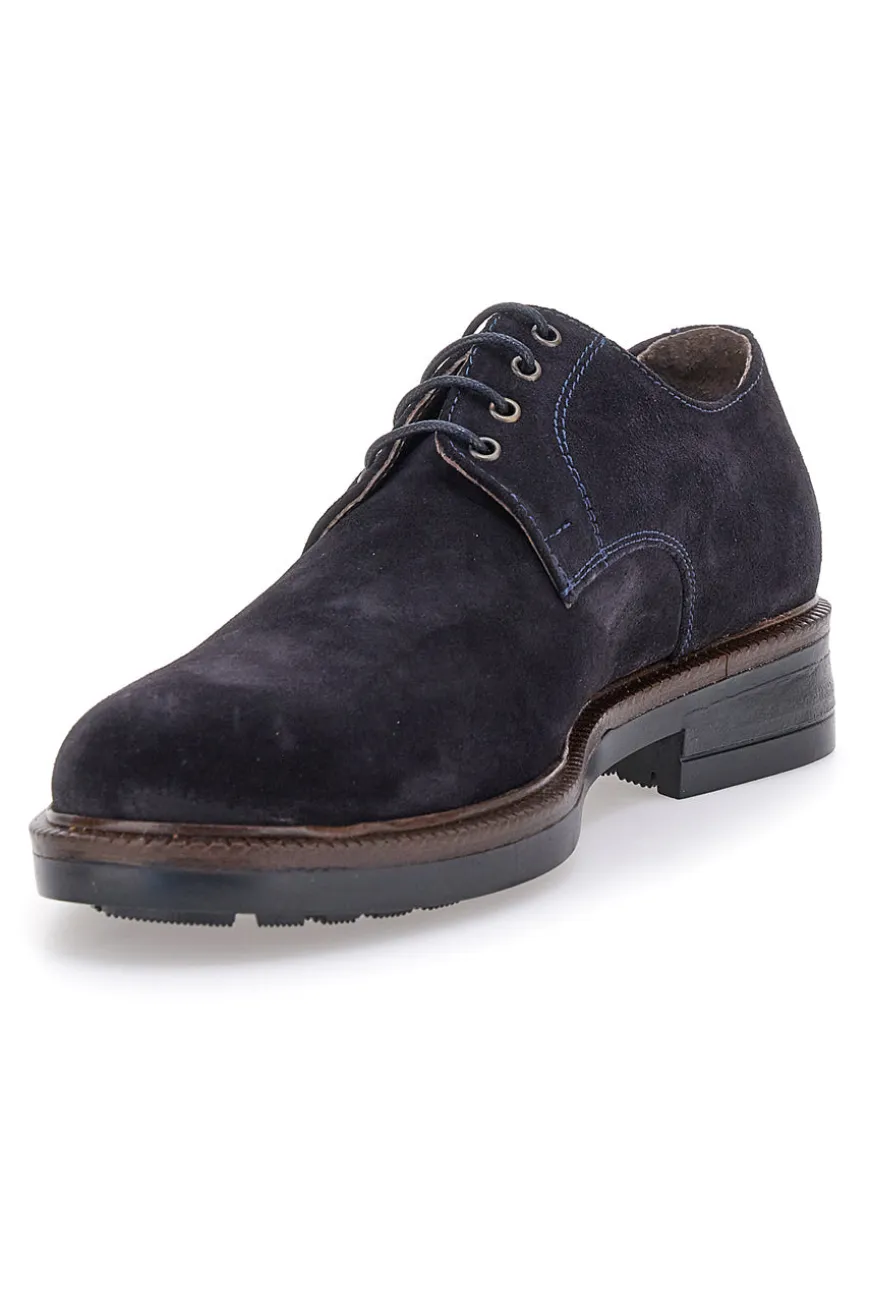 Stringate blu in pelle scamosciata Pittarello 600