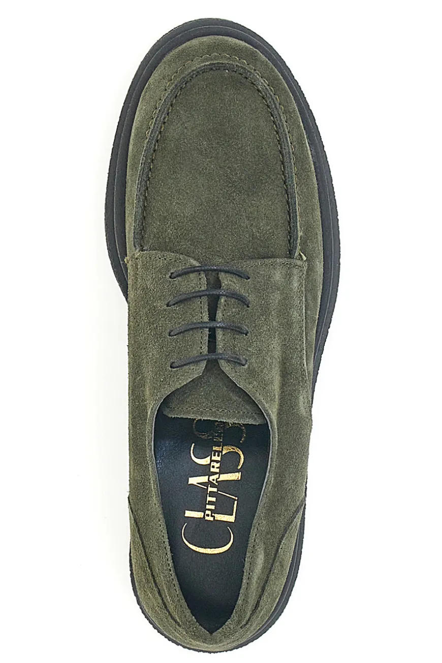 Stringato verde scamosciato PITTARELLO CLASS 510