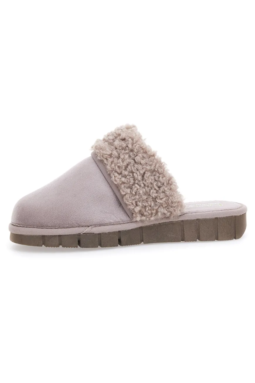 Taupefarbene Beego-Hausschuhe 7522