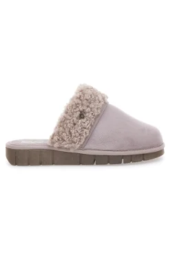 Taupefarbene Beego-Hausschuhe 7522