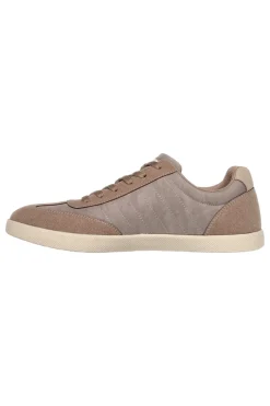Taupe niedrige Schnürschuhe Skechers Placer Vinson
