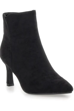 The First P625 – Stiefeletten aus schwarzem Wildleder mit Stilettoabsatz