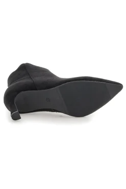 The First P625 – Stiefeletten aus schwarzem Wildleder mit Stilettoabsatz