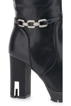 THE FIRST 6Y20866Y862G Schwarze Stiefel mit hohem Absatz