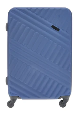 Trolley grande blu rigido con ruote piroettanti Prima Riga PR162/G