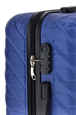 Trolley grande blu rigido con 4 ruote Prima riga PR157/G