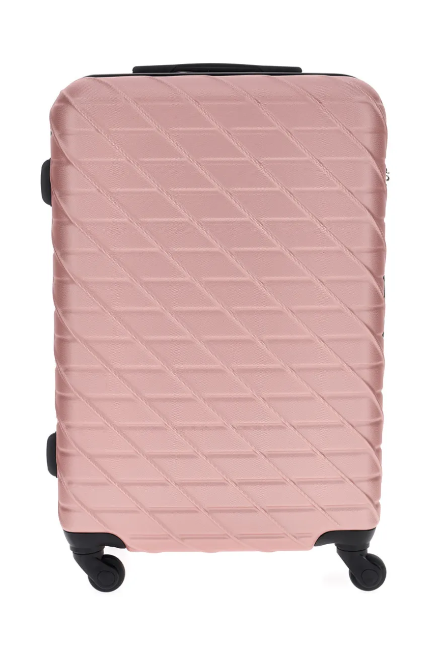 Trolley grande rose gold rigido con 4 ruote Prima riga PR157/G