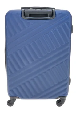 Trolley medio blu rigido con ruote piroettanti Prima Riga PR162/M