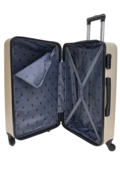 Trolley medio champagne rigido con ruote multidirezionali 2T2L 175/M