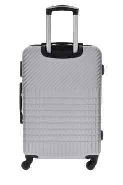 Trolley medio grigio rigido con 4 ruote Prima riga PR169/M