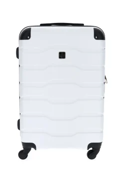Trolley piccolo bianco rigido con 4 ruote 2T2L156/P
